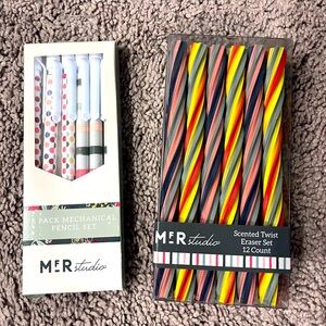 Set of mechanical pencil and twist erasers (from Target brand)